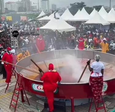 Hilda Baci Sets World Record for Largest Pot of Jollof Rice